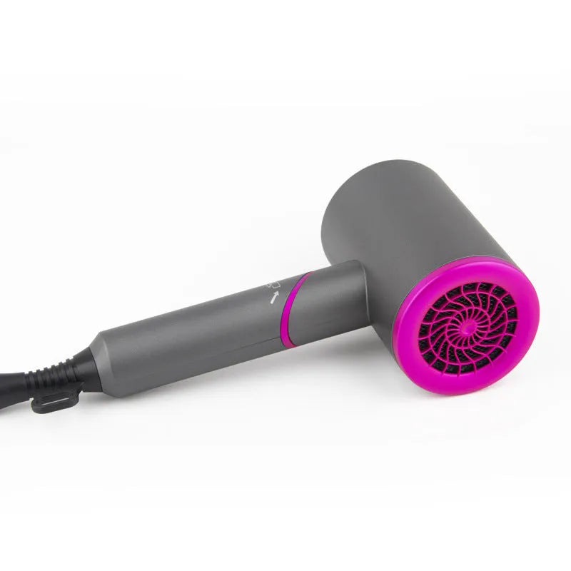 Folding handle hair dryer with two nozzles in green Phnom Penh colour