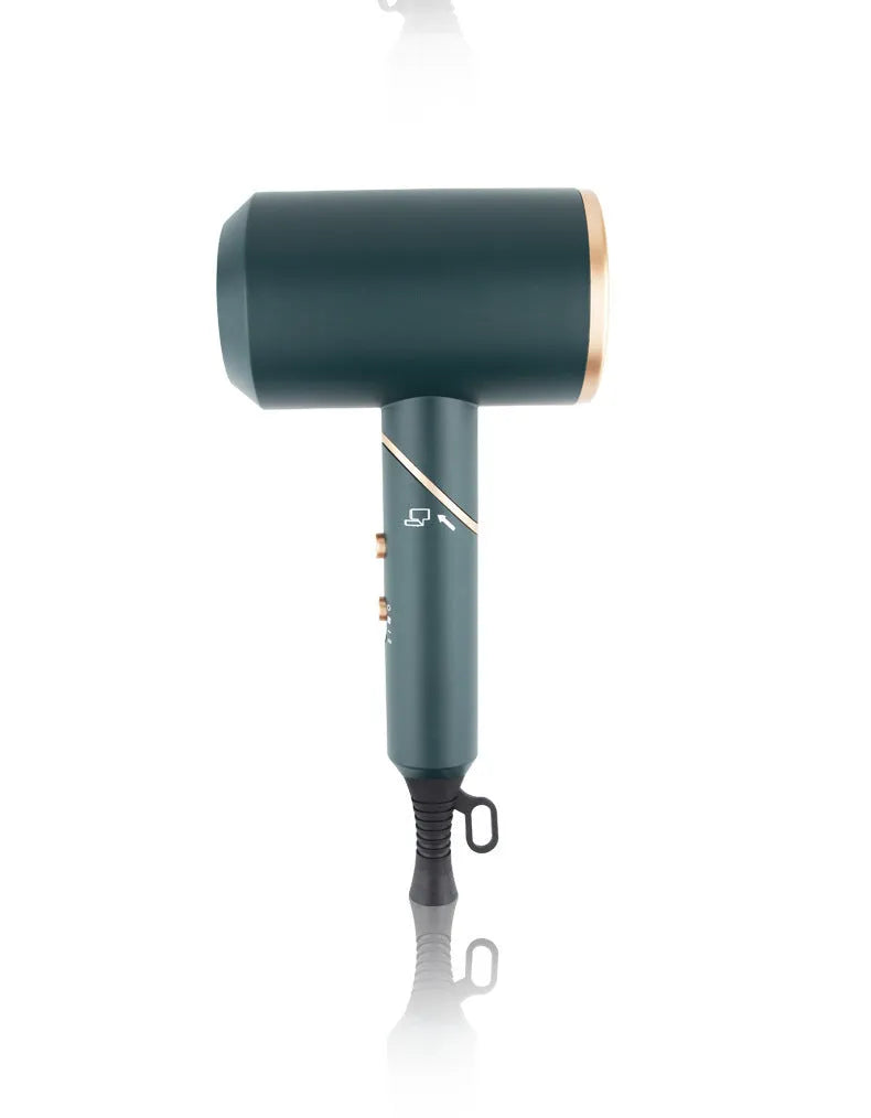 Folding handle hair dryer with two nozzles in green Phnom Penh colour