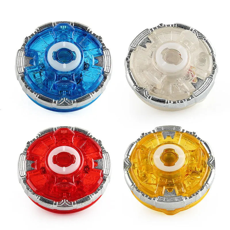Luminous gyro bottom replacement part for spin top toys in blue, red, white, and yellow colours