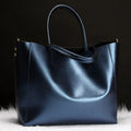 Cowhide leather women's shoulder bag in multiple colours with adjustable straps