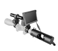 Black digital night vision goggles with 5-inch LCD display and infrared illumination system