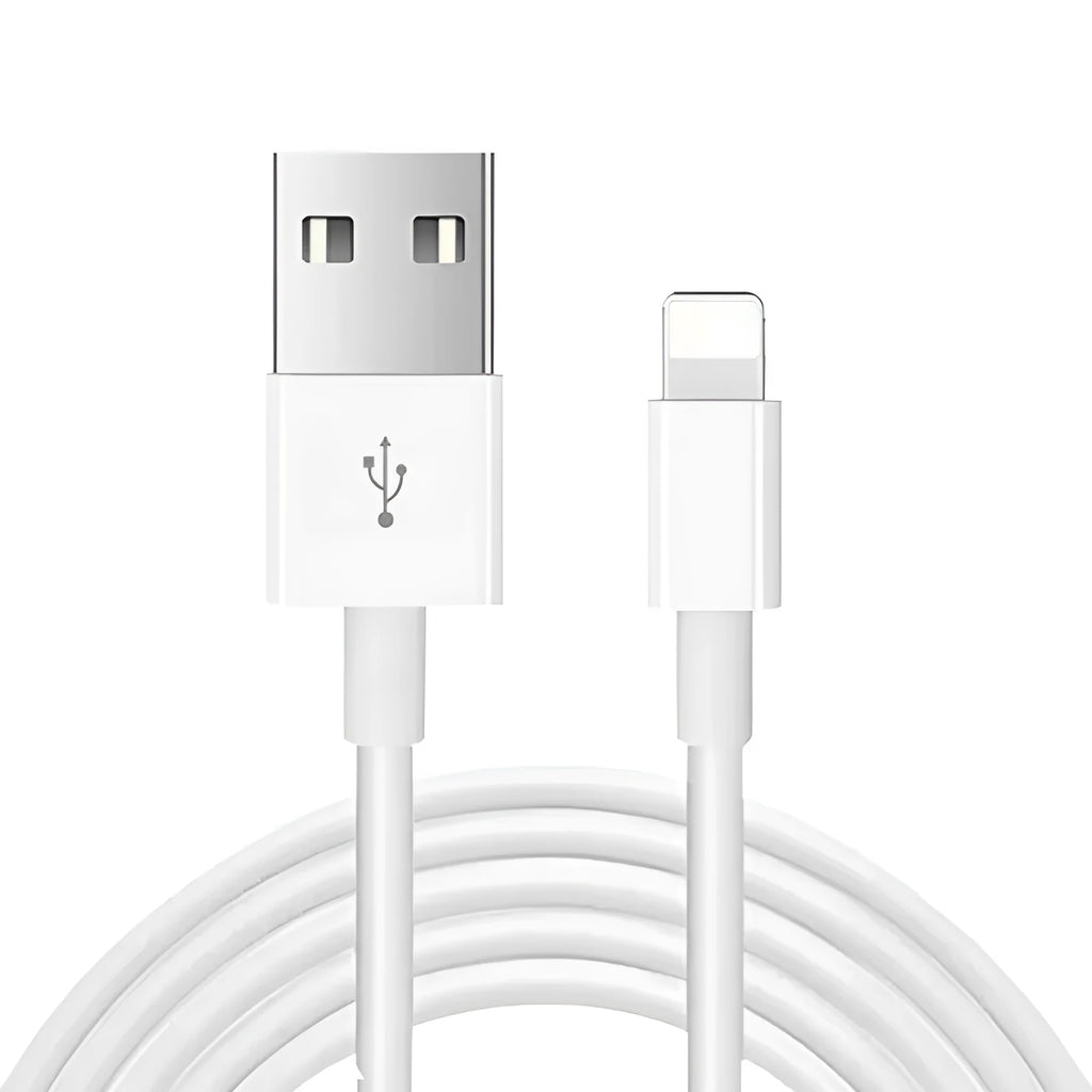 White 20W USB-C fast charger with 1 metre cable compatible with iPhone and iPad