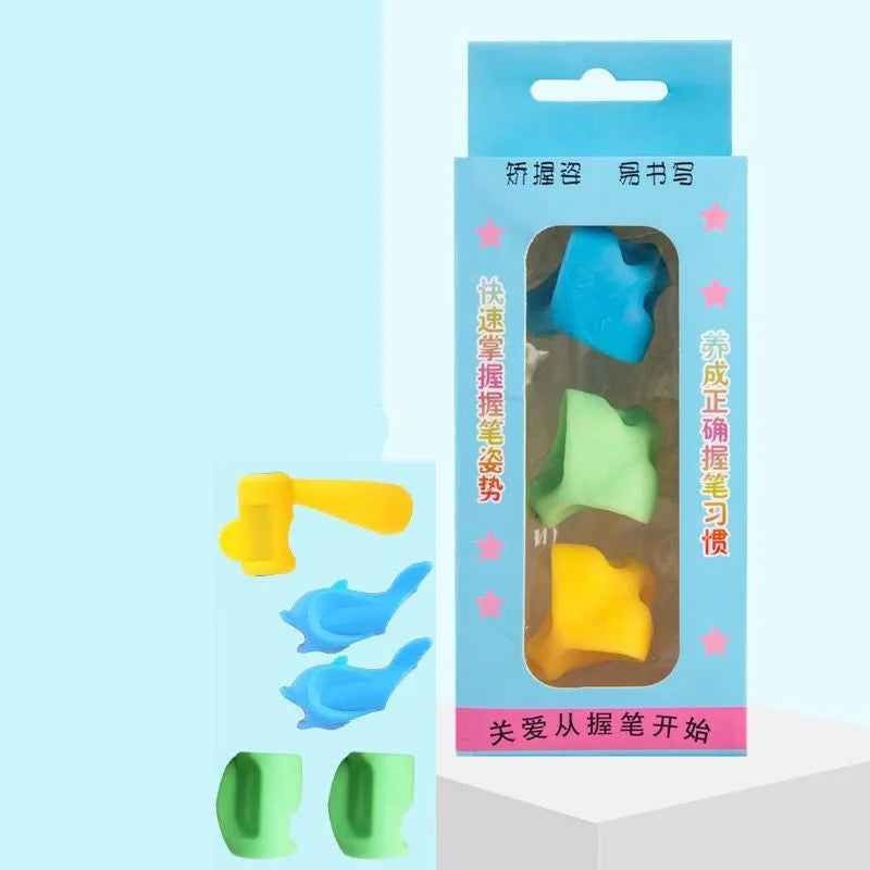 Children's dolphin pen holder orthosis for writing practice with mixed colour options