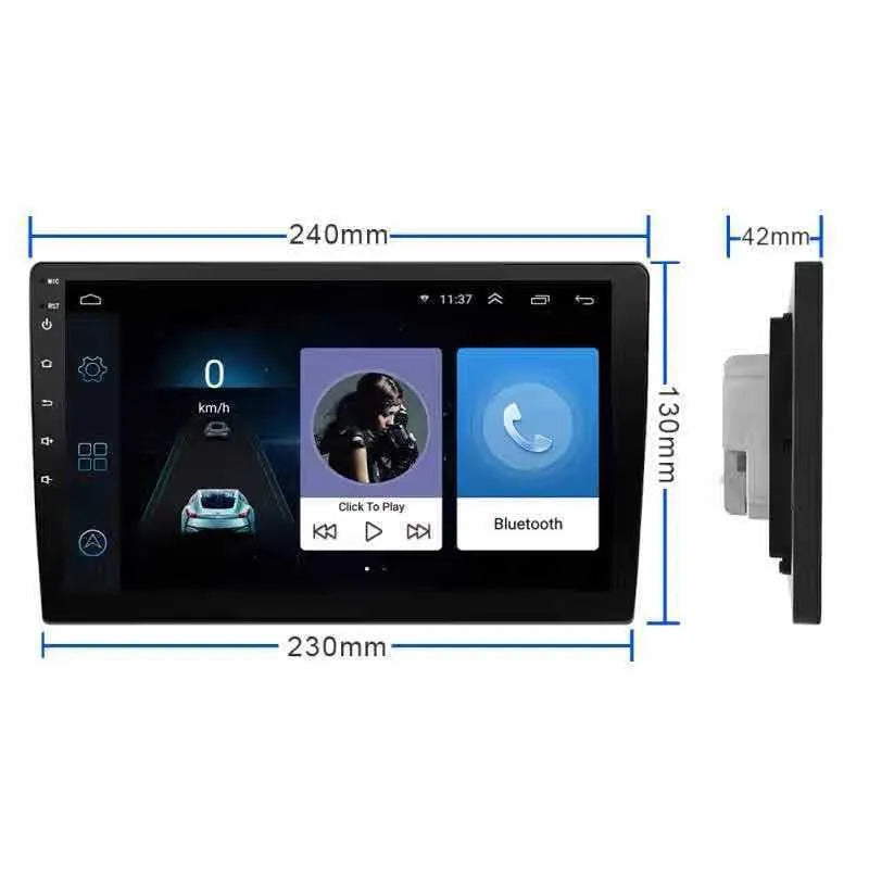 Black rotating screen car navigator with 10.1 inch TFT display for GM vehicles