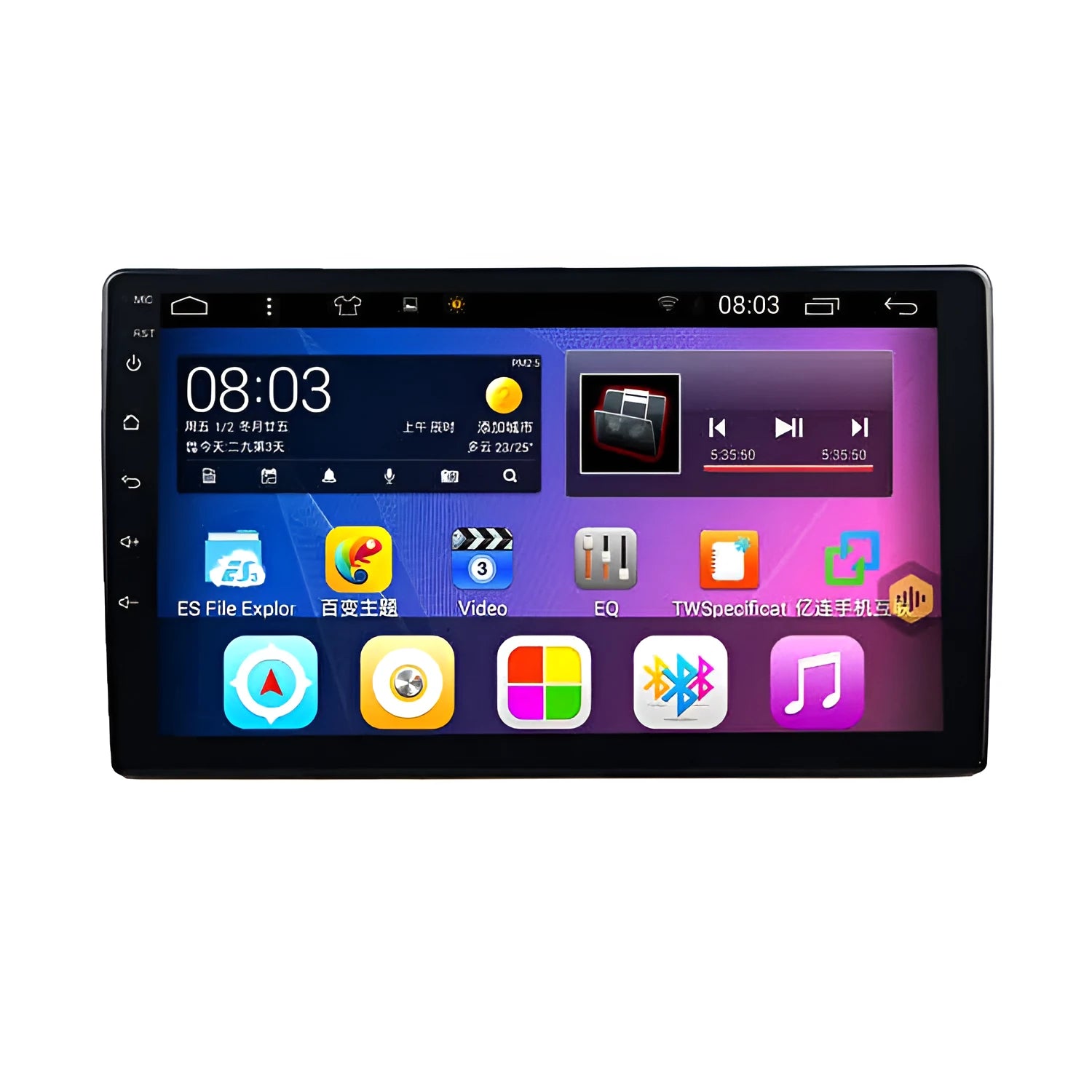 Black rotating screen car navigator with 10.1 inch TFT display for GM vehicles