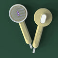 Hoopet 2-in-1 UVC pet comb and hair remover in ivory white with rounded teeth