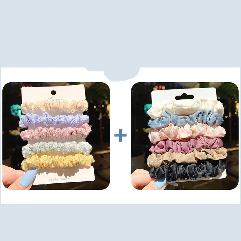 Children's 20-piece hair accessory set showing small intestine rings and large intestine head ropes in selected colour options
