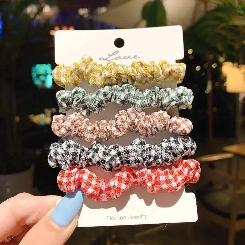 Children's 20-piece hair accessory set showing small intestine rings and large intestine head ropes in selected colour options