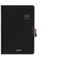 Hardcover A5 locked diary notebook in black with built-in lock, 365 Daolin paper pages, and schedule book design