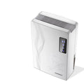 White compact household dehumidifier with electronic controls and 2.2L water tank