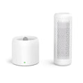 Small white mini dehumidifier with a 1 litre water tank, suitable for rooms up to 10 square metres