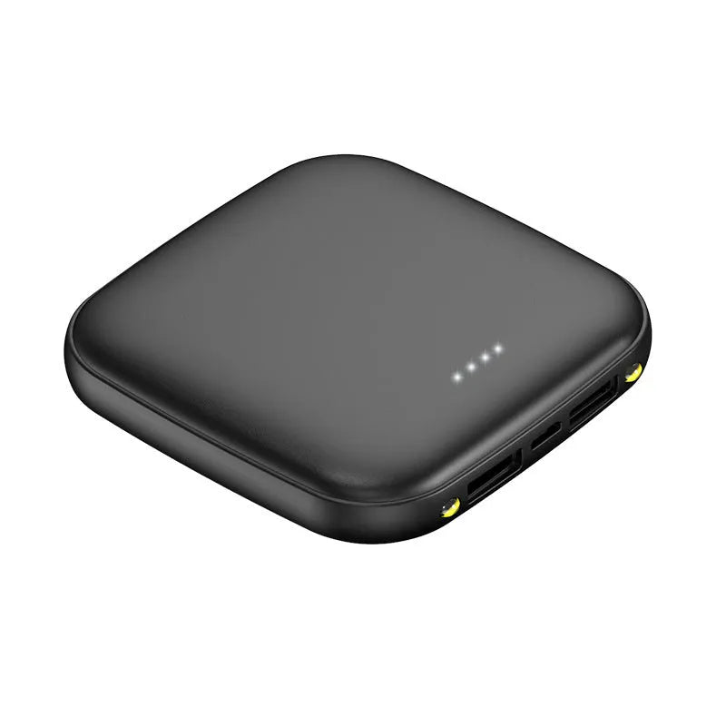 Mini power bank 20000mAh with LED flashlight in black, blue, pink or white colours