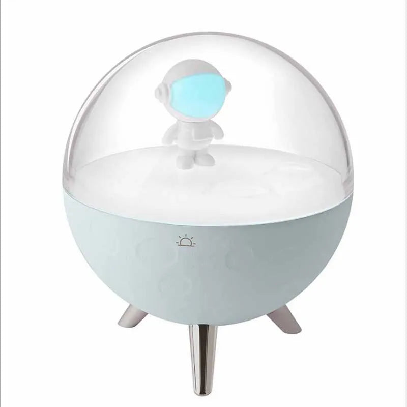 Guardian-shaped cartoon LED night light with plastic shade and USB cable.