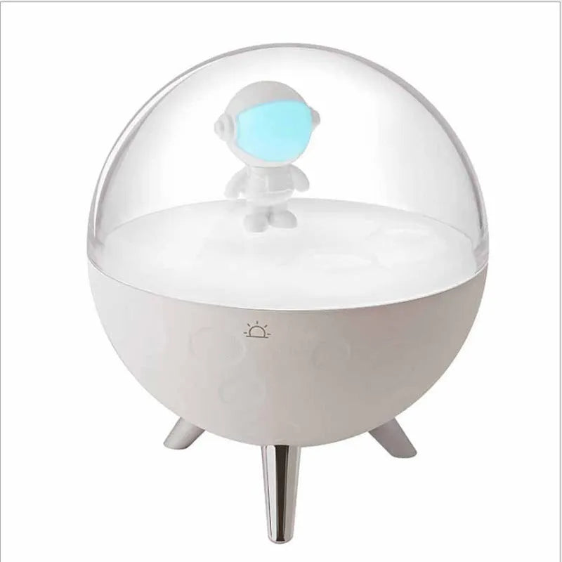 Guardian-shaped cartoon LED night light with plastic shade and USB cable.
