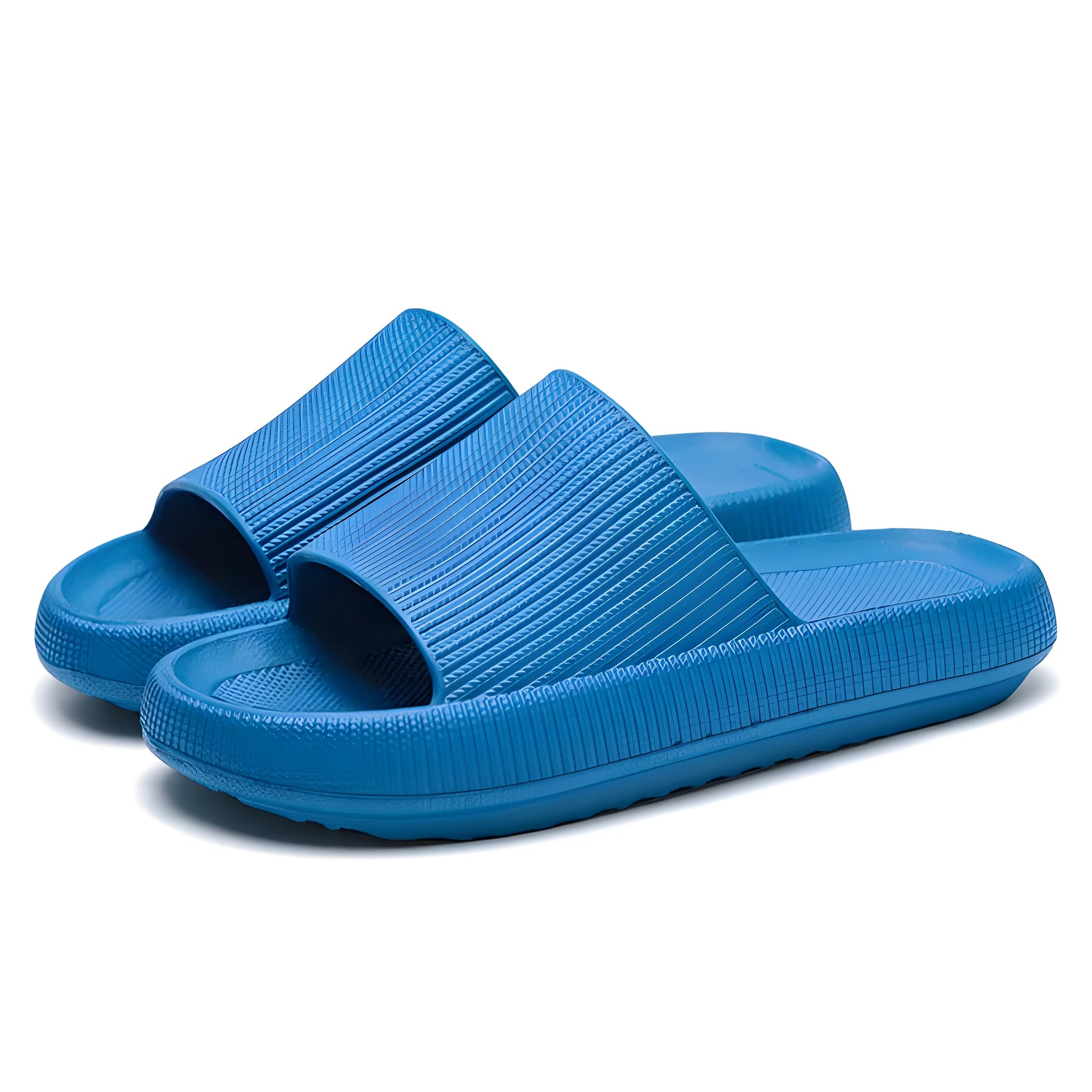 Ladies platform slippers summer beach soft sole in orange colour with thin platform