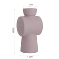 Nordic Morandi ceramic vase with hammer texture in beige, brown, or purple colour options