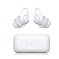 White silicone ear plugs for noise reduction and sound insulation