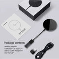 Black MagSlim Model NKT06 magnetic wireless charger for mobile phones with 10W output capability
