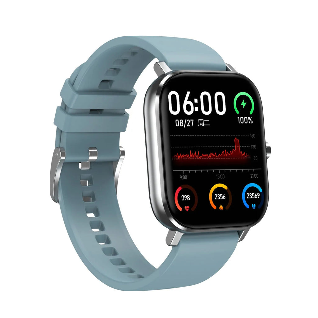 Smart bracelet with 1.54-inch screen showing health metrics, with silicone and mesh steel strap options