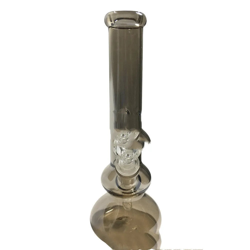 Pure colour glass geometric vase ornament shown on a tabletop and in a hanging position.