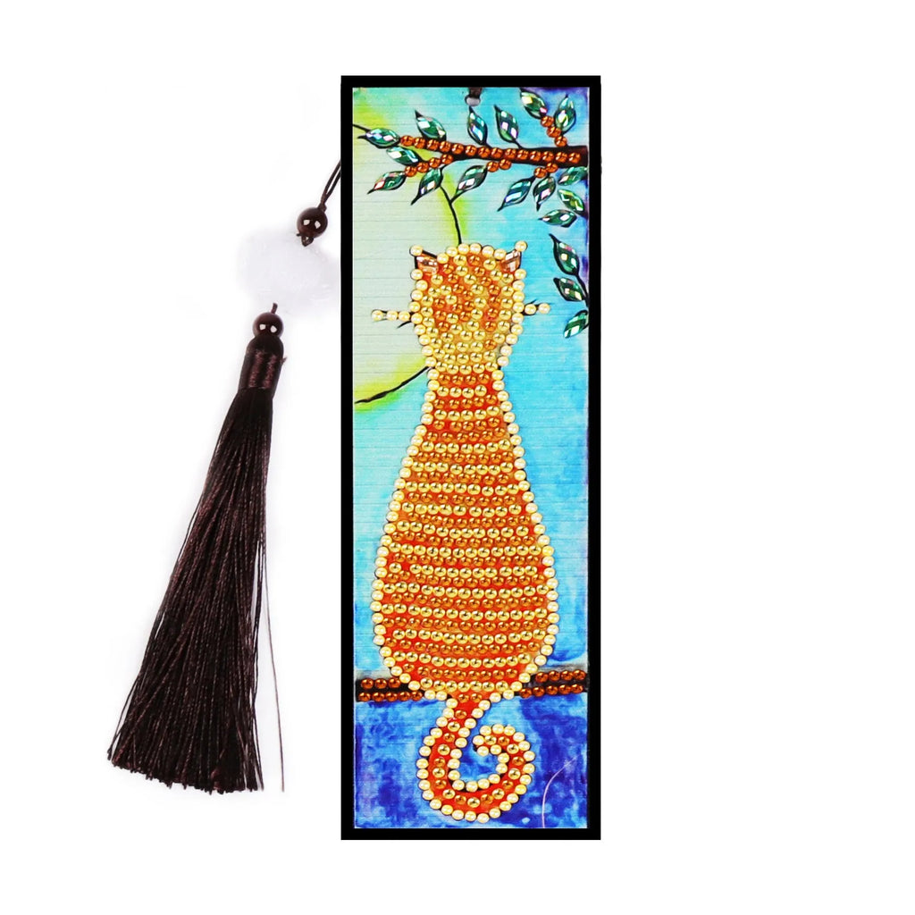 DIY diamond painting bookmark kit with mandala pattern and 5D crystal diamonds