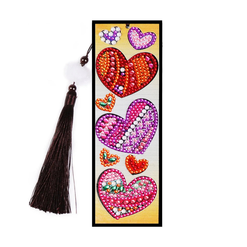 DIY diamond painting bookmark kit with mandala pattern and 5D crystal diamonds