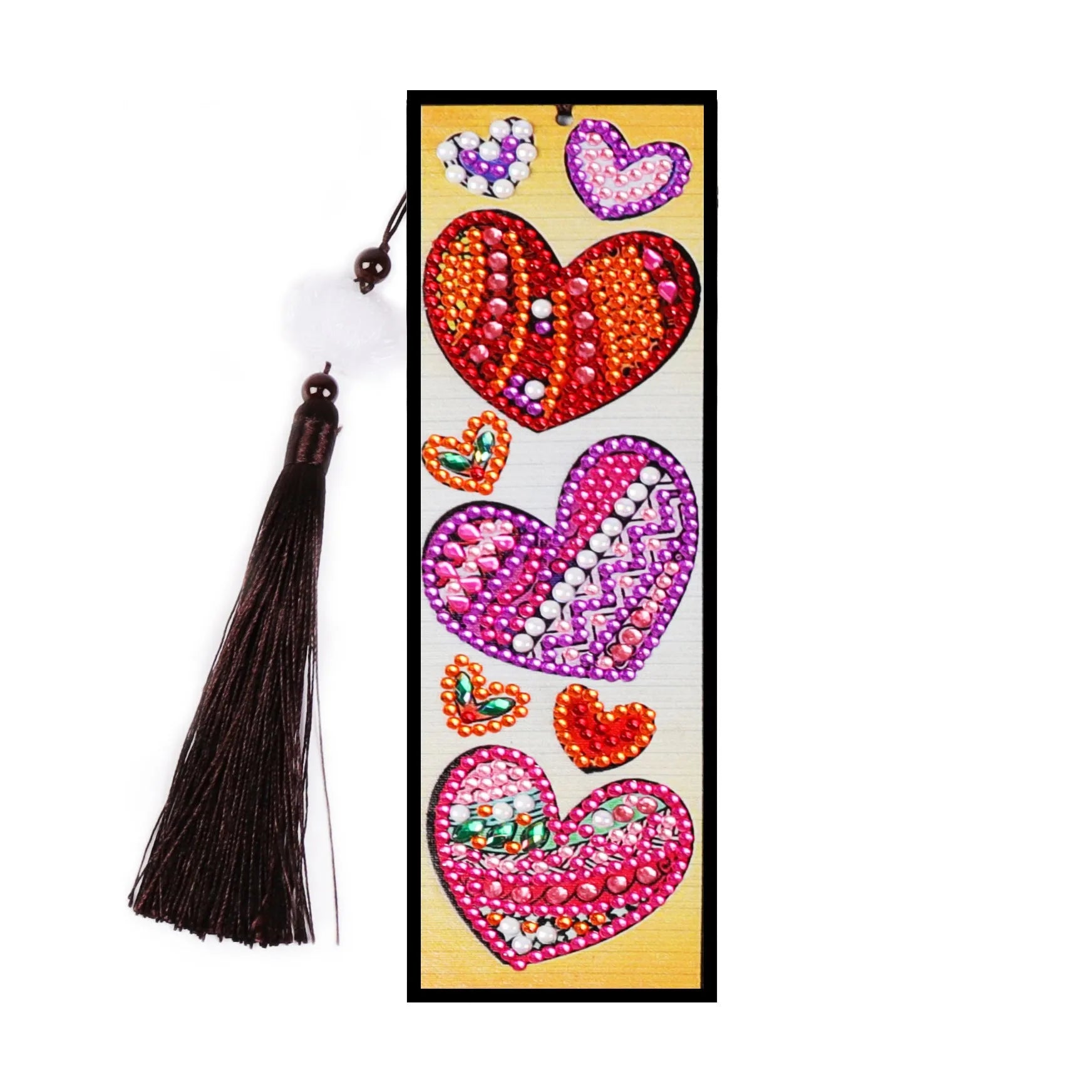 DIY diamond painting bookmark kit with mandala pattern and 5D crystal diamonds