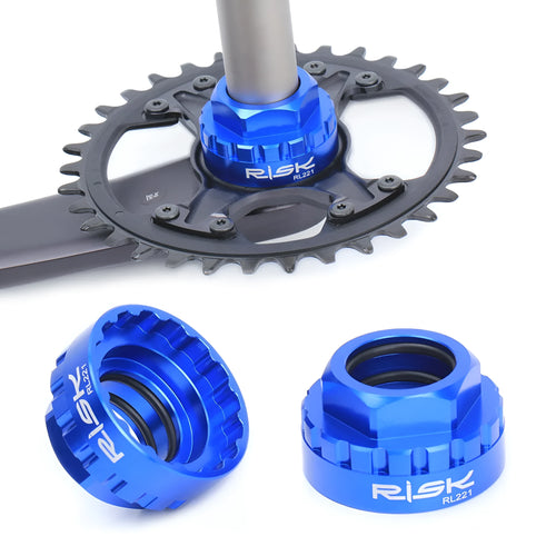 Blue aluminium alloy 12-speed direct mount disc brake caliper removal tool.