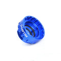 Blue aluminium alloy 12-speed direct mount disc brake caliper removal tool.