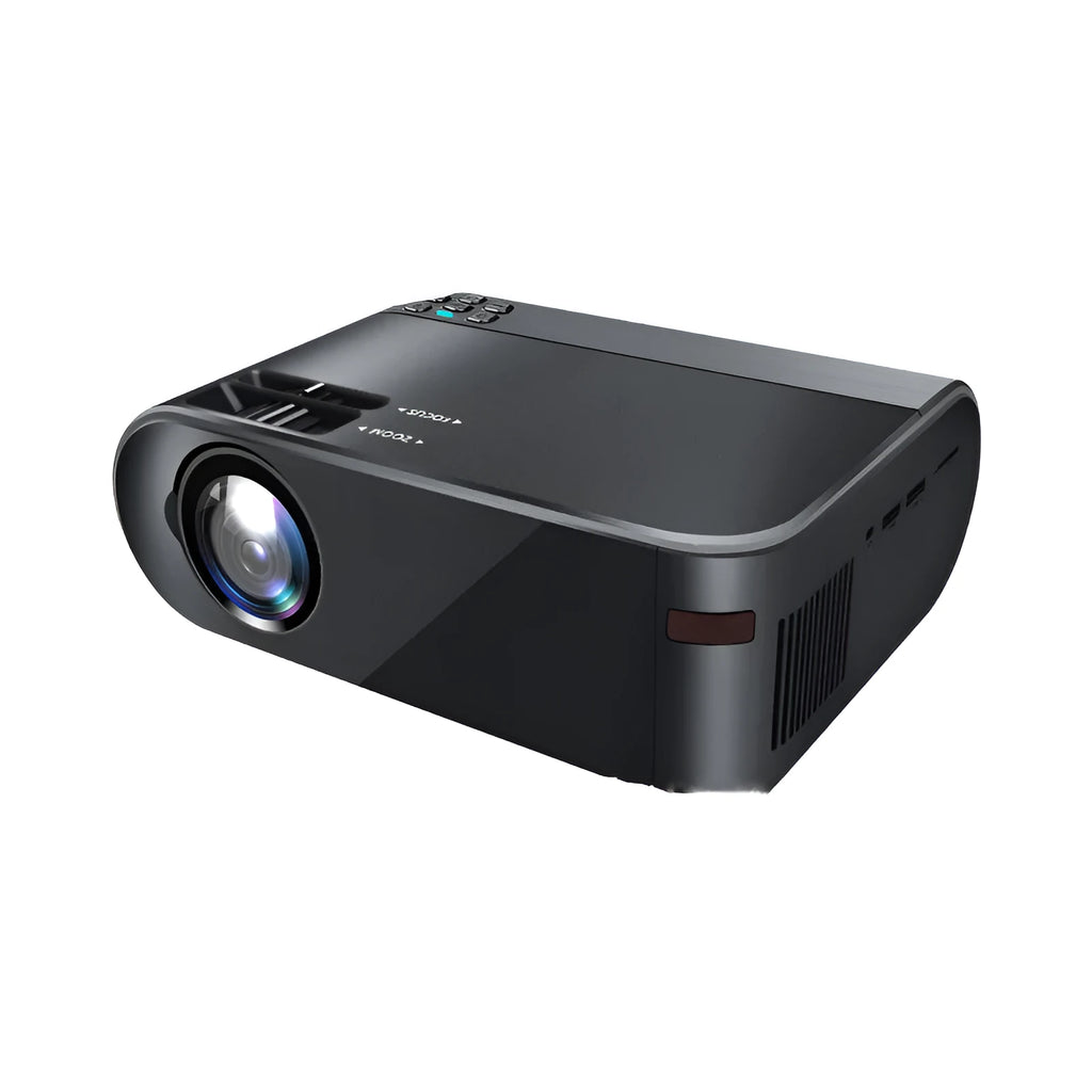 Portable Android projector with wireless phone connectivity and 8K Blu-ray lens for daytime viewing