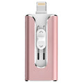 Metal USB flash drive with Lightning connector for iPhone Android and computer compatibility