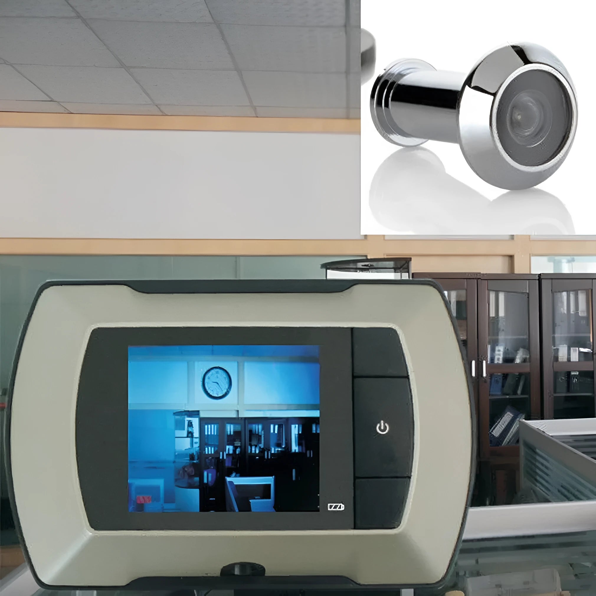 Digital wireless door peephole with LCD monitor and outdoor camera unit for home security
