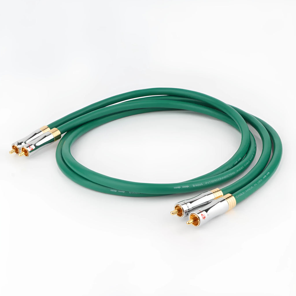 Silver-plated 4-core shielded RCA audio cable for CD decoder to amplifier connections