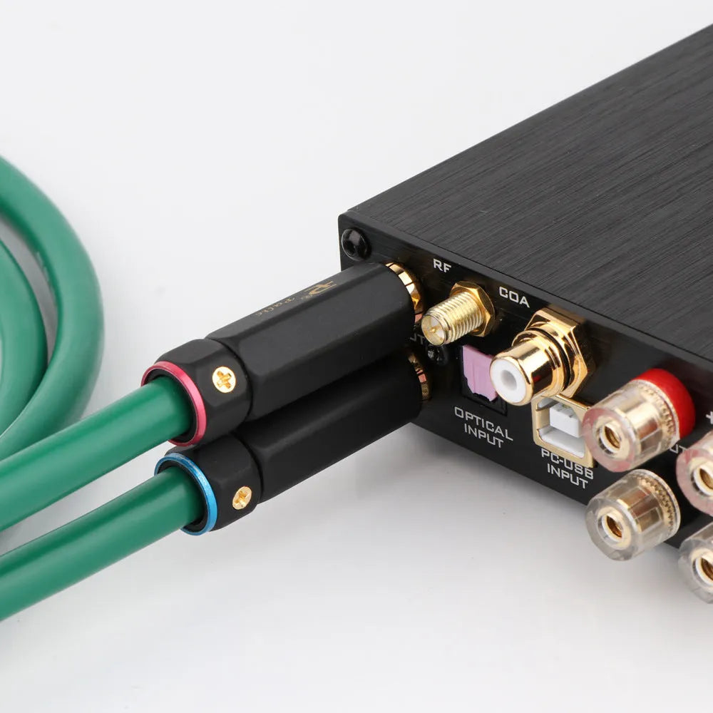 Silver-plated 4-core shielded RCA audio cable for CD decoder to amplifier connections