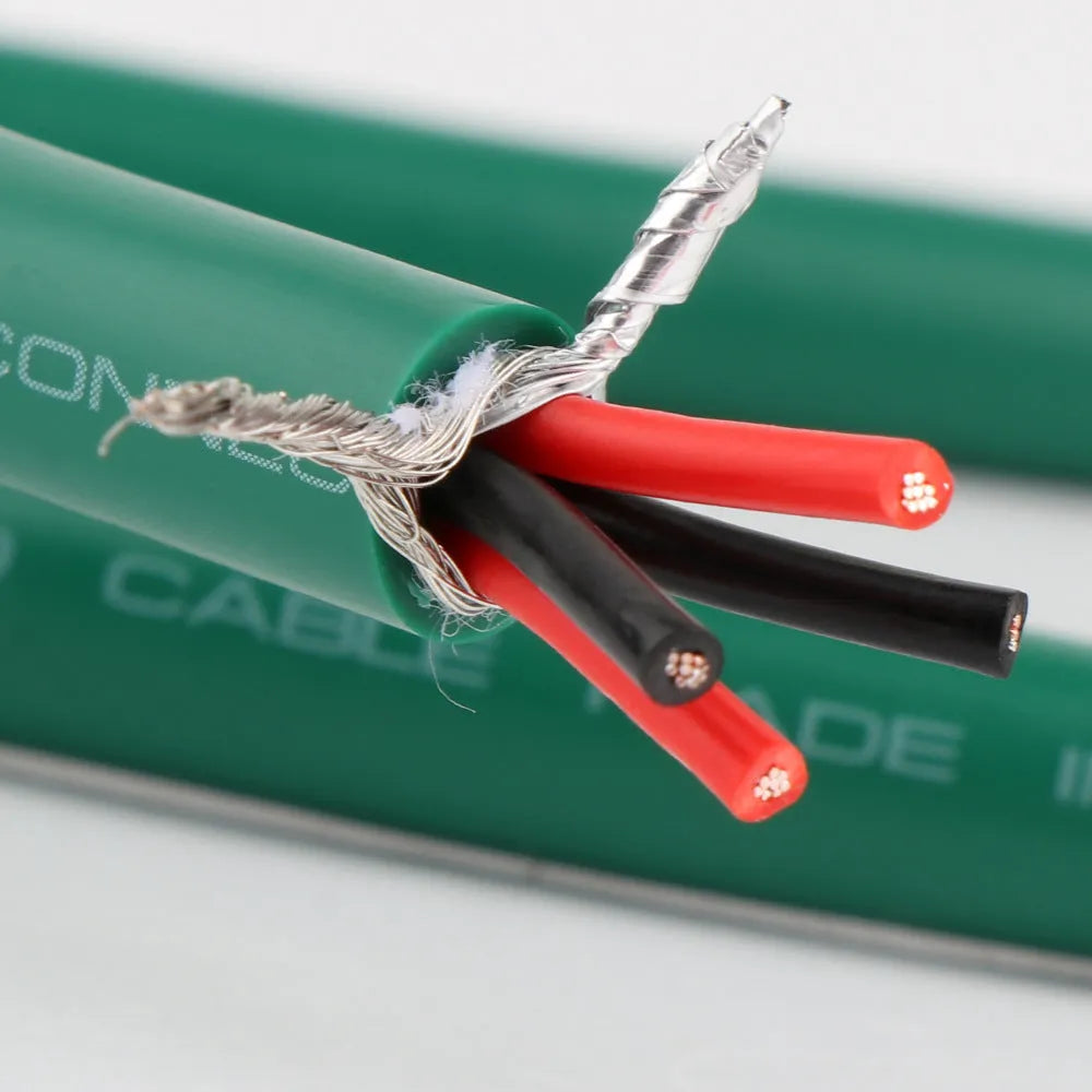 Silver-plated 4-core shielded RCA audio cable for CD decoder to amplifier connections