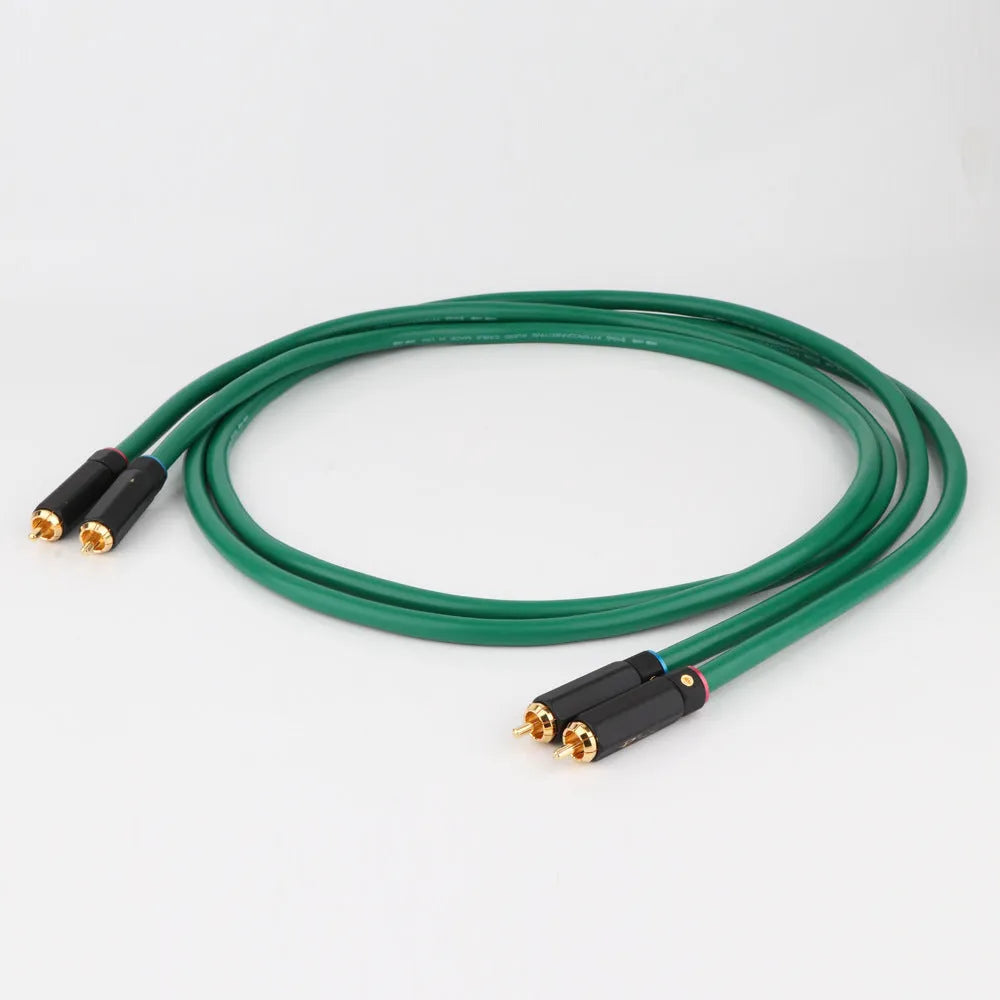 Silver-plated 4-core shielded RCA audio cable for CD decoder to amplifier connections