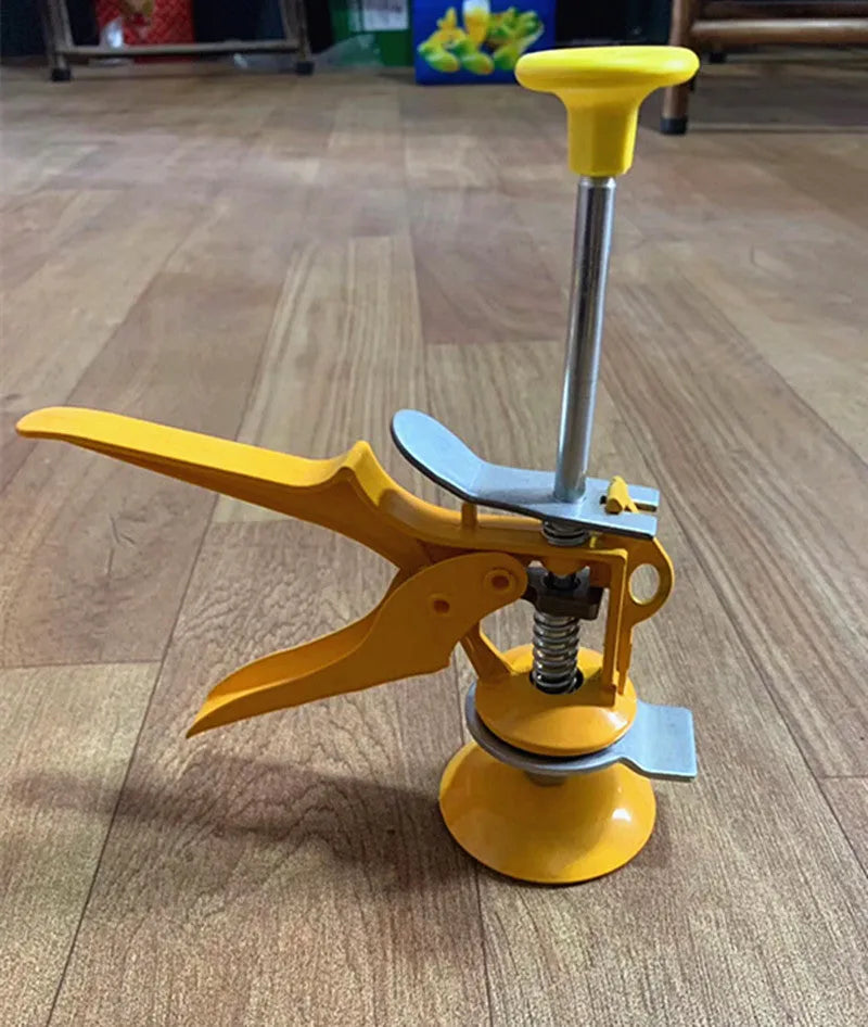 Adjustable height tile raising locator tool for concrete floor levelling and tile installation