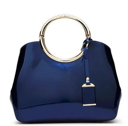 Women's polyester party handbag in seven colours with card slots and zipper pocket measuring 28x10.5x22cm