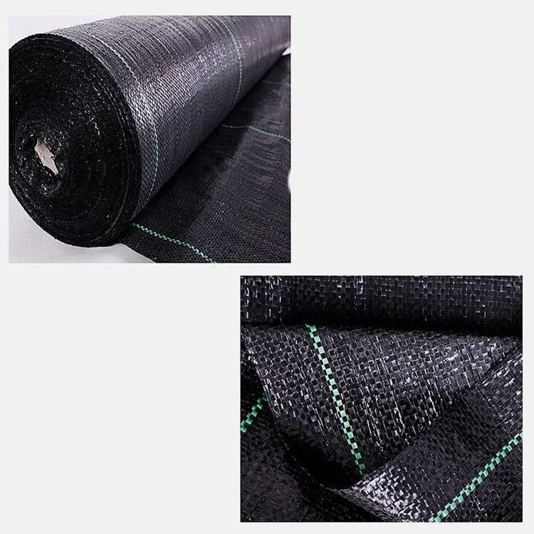 Black composite woven polyethylene weed-proof ground cover cloth for farmland and greenhouse applications