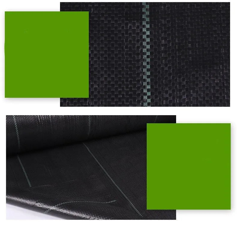 Black composite woven polyethylene weed-proof ground cover cloth for farmland and greenhouse applications
