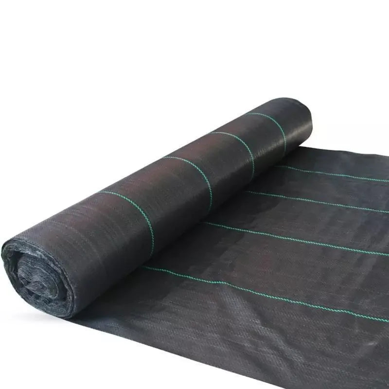 Black composite woven polyethylene weed-proof ground cover cloth for farmland and greenhouse applications
