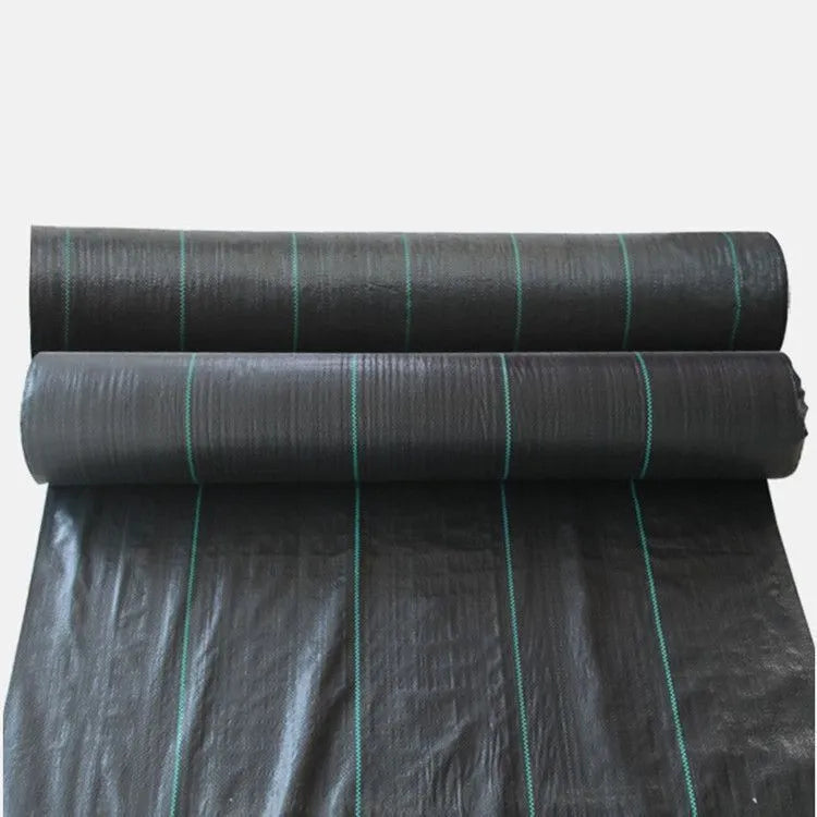 Black composite woven polyethylene weed-proof ground cover cloth for farmland and greenhouse applications