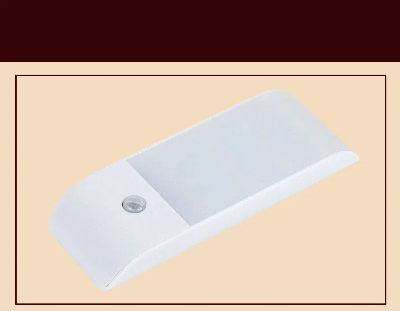 Rechargeable human body infrared sensor night light with 12 LEDs and PVC shade