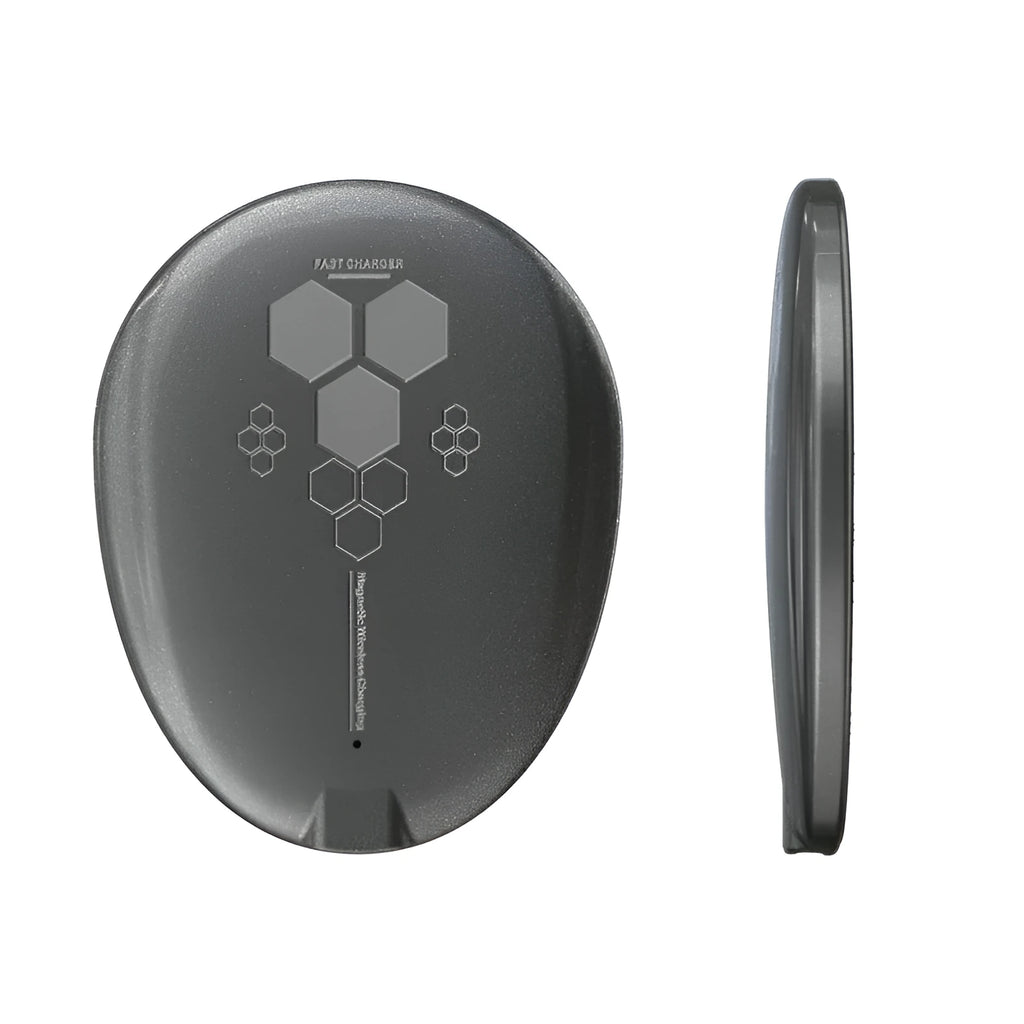 Black C01 magnetic wireless charger with USB-C input for 12V electronic devices