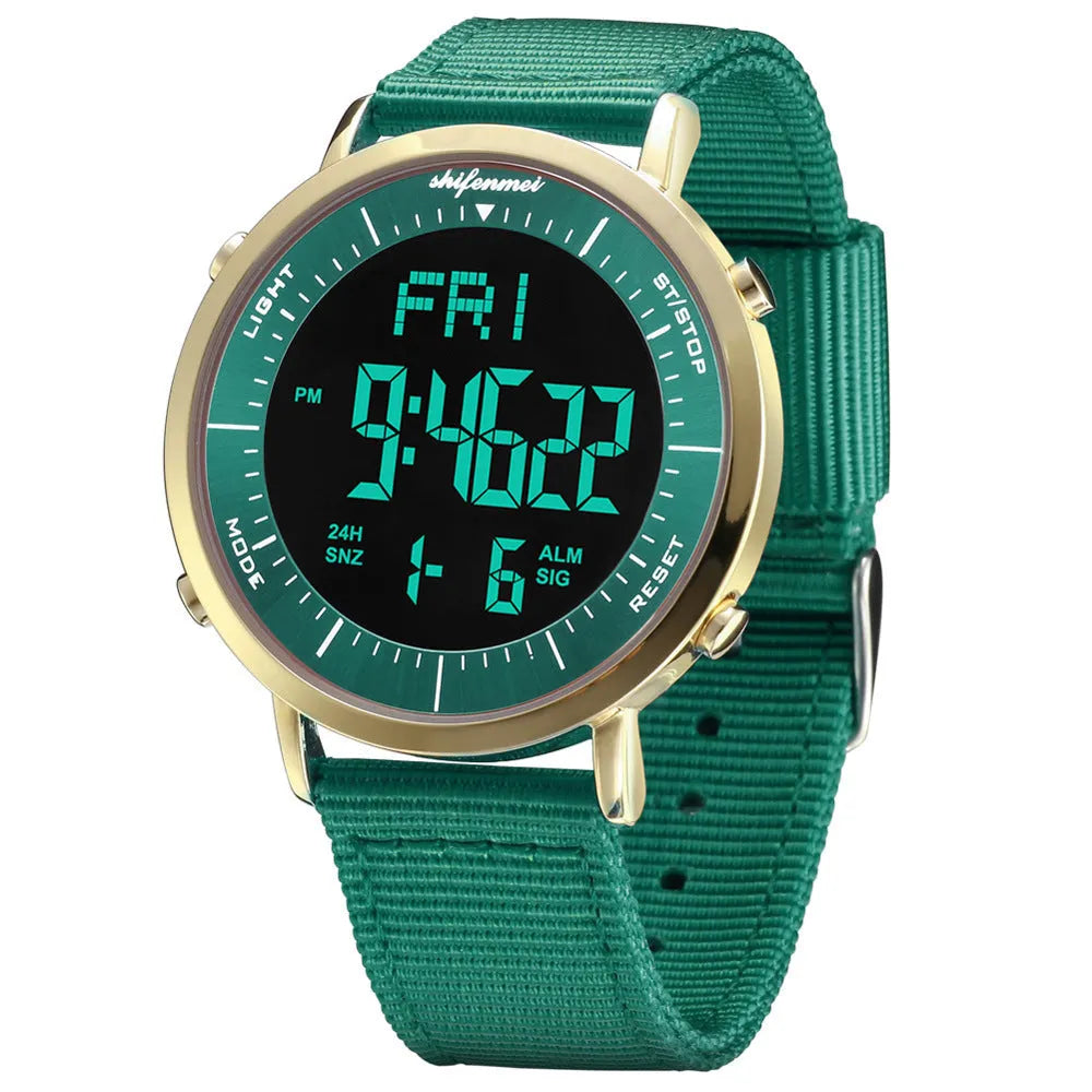 Shifenmei digital sports watch with water resistance and multiple style options