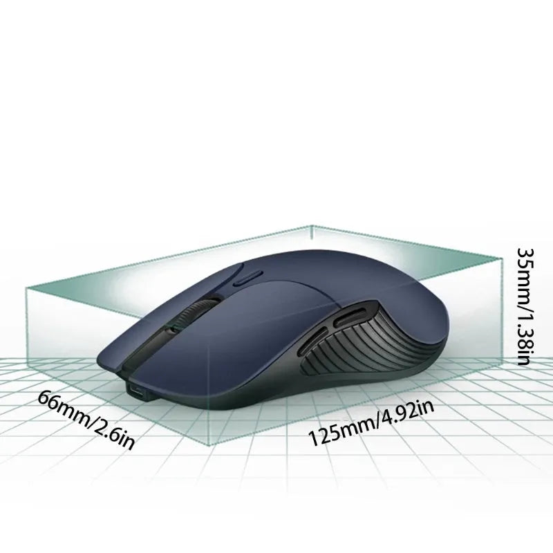 Blue wireless voice translation mouse with 2.4G connectivity and voice control button
