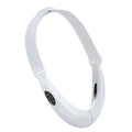 White handheld facial lifting device with red and blue light therapy functions on display.