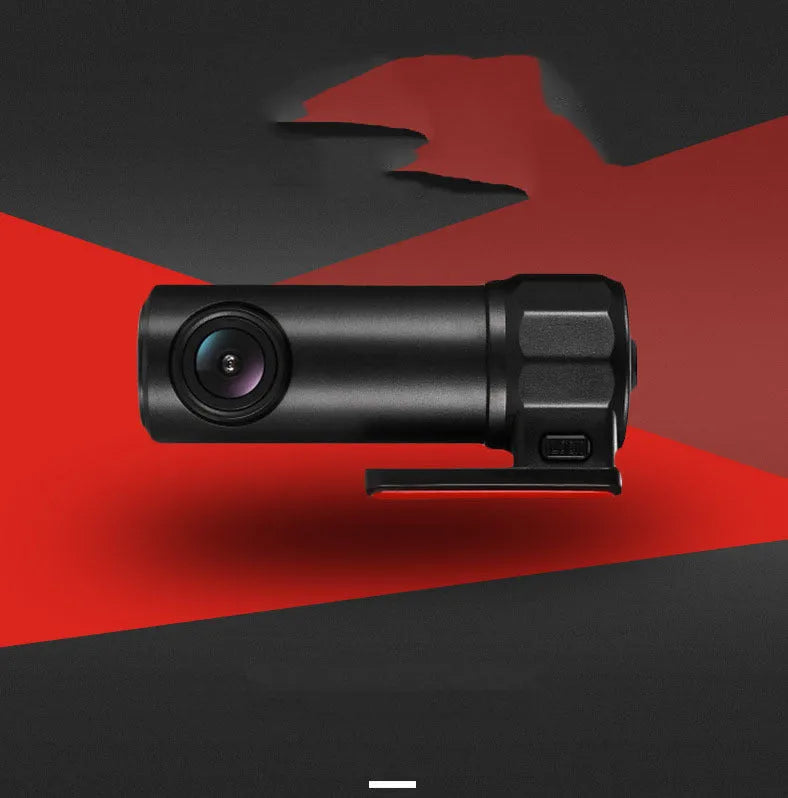 Black mini HD USB dash camera for auto and motorcycle windshield mount with 5MP resolution