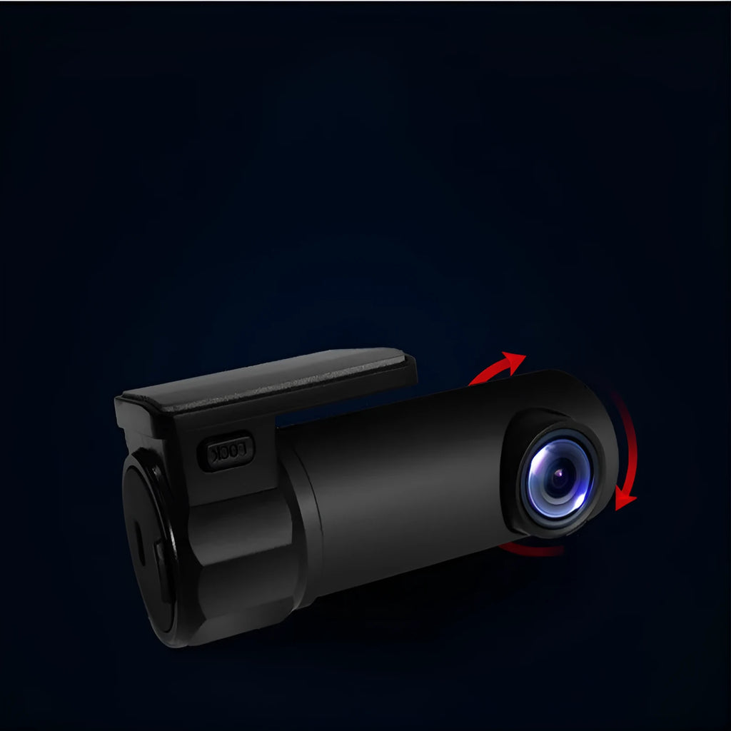 Black mini HD USB dash camera for auto and motorcycle windshield mount with 5MP resolution
