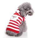 Pet Christmas sweater knit turtleneck dog sweater in red polyester for winter
